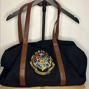 Hogwarts Crest Black and Brown Duffel Bag